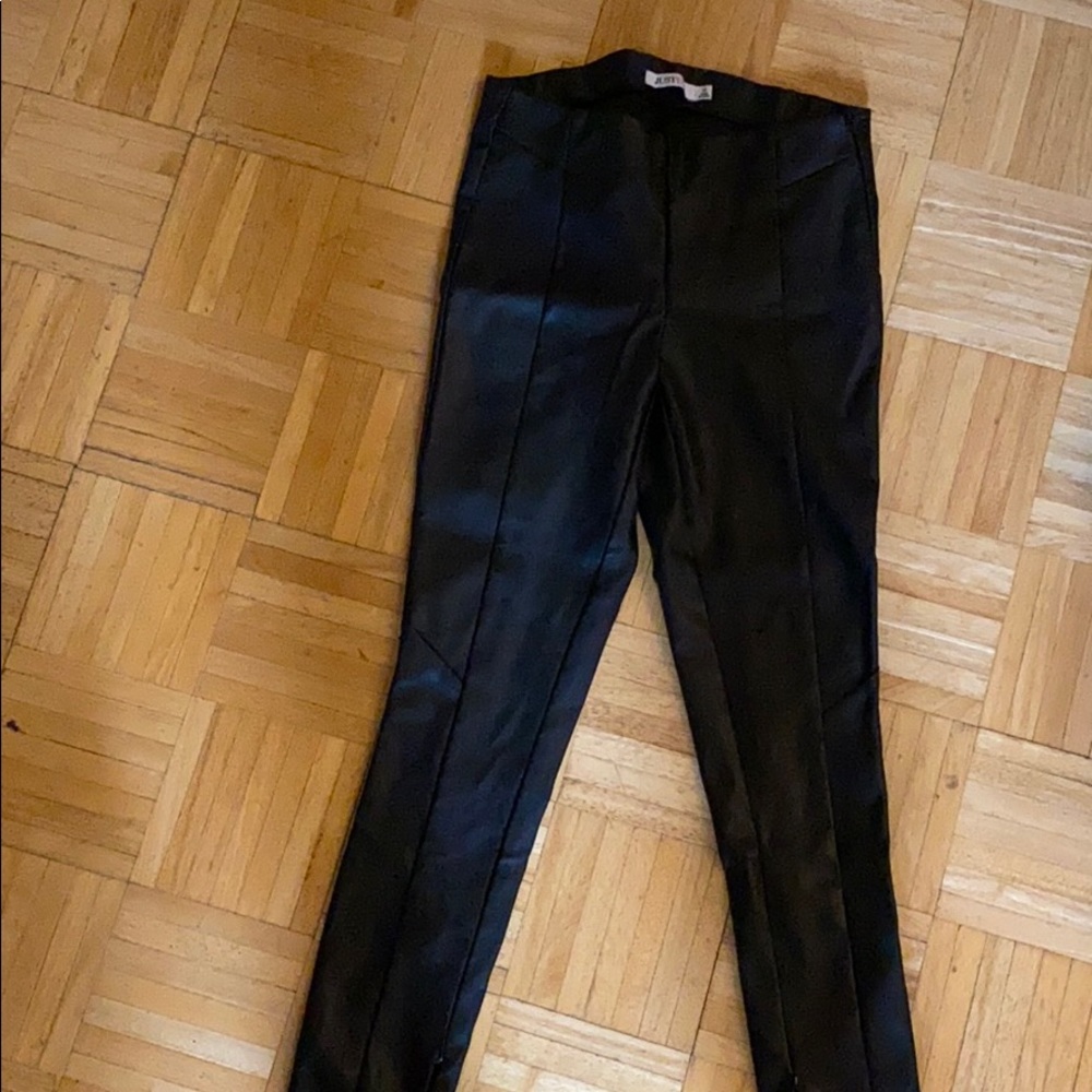 Black leather pants.